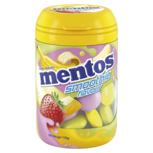 Жевательные конфеты Ментос Смузи Клубника Банан Дыня 90гр (6)