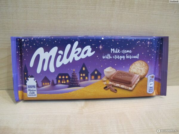Шоколадная плитка Milka Винтер бисквит 100 гр (22)