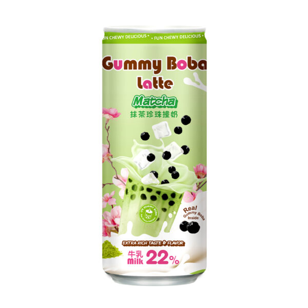 Напиток O's Bubble Gummy Boba Latte MATCHA, 0.470 л, 0.470 л.(12)
