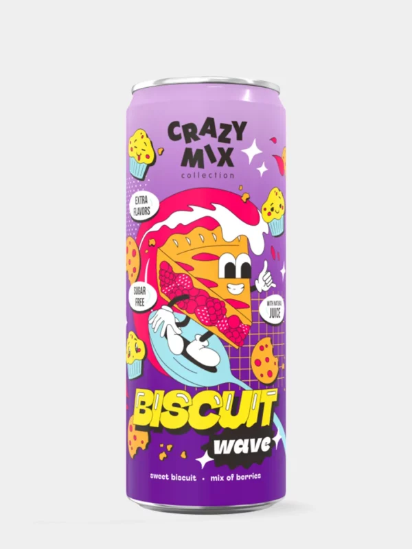 Газированный напиток CRAZY MIX Бисвит Вейв 0,33 л (21)