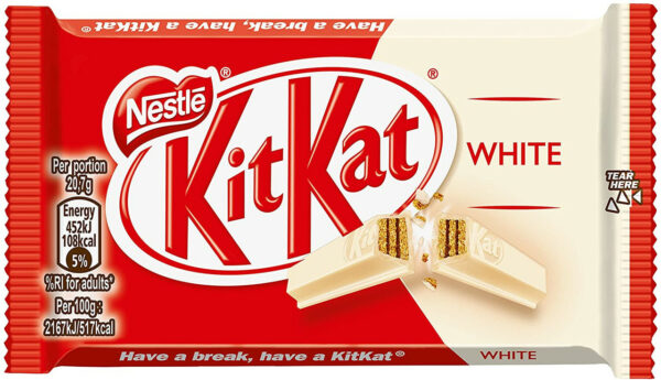 Батончик KitKat 4 Fingers Вайт 41,5 гр (24)