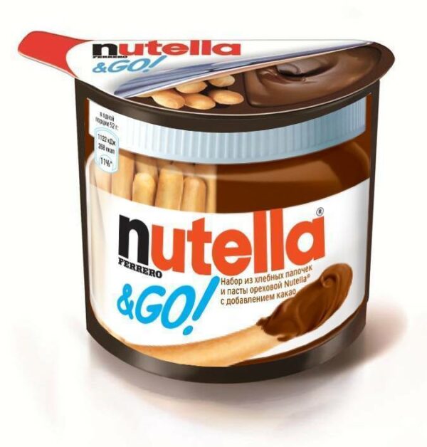 Nutella & Go палочки + шоколадная паста 52гр (12)