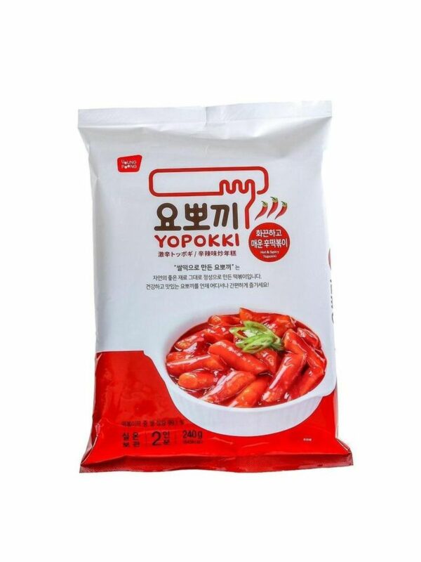 Рисовые клецки Токпокки сладко-острый (рисовые палочки с соусом), пачка 140г (20)