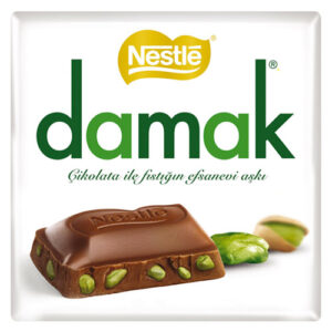 Шоколад Nestle Damak с Фисташками 60гр (6) Nestle Damak шоколадная плитка с фисташками 60гр (6)*24