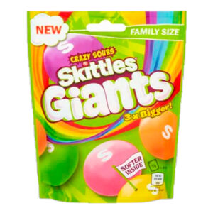 Драже Skittles Giants SOUR (Гигантские Кислые) 132 гр (15) Скитлс  GIANTS Кислые фрукты 132гр (15)