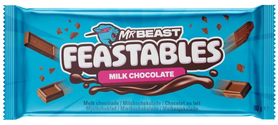 Шоколадная плитка Mr Beast Молочный шоколад 60г (10)