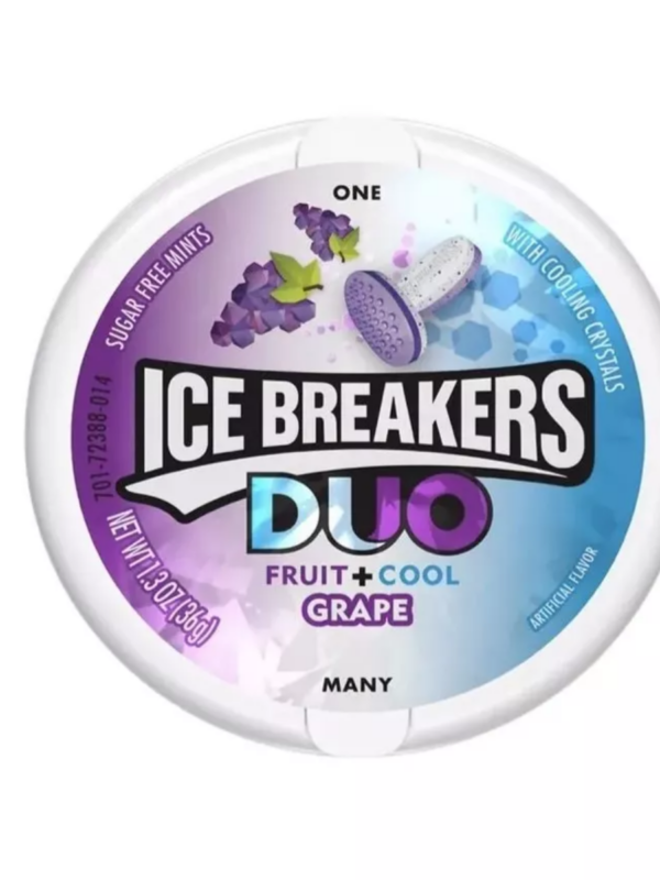 ICE BREAKERS DUO Леденцы со вкусом Винограда 36гр (8