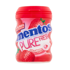 Ментос Pure Fresh Клубника  Жев.резинка банка 60гр (6)*4