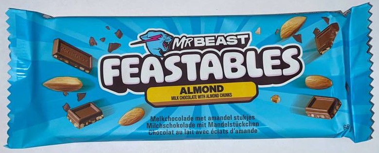 Шоколадная плитка Mr Beast  Almond Миндаль 60г (10)*18