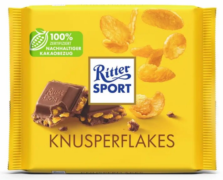 Риттер спорт Knusperflakes(Кукурузные хлопья) 100гр(10) Риттер спорт Knusperflakes(Кукурузные хлопья) 100гр(10)