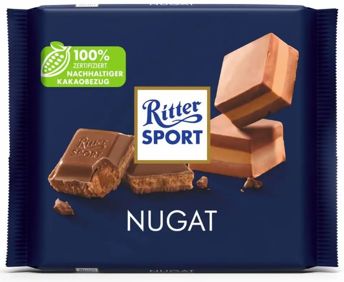 Риттер спорт Nougat Praline(пралине) 100гр(13) Риттер спорт Nougat Praline(пралине) 100гр(13)