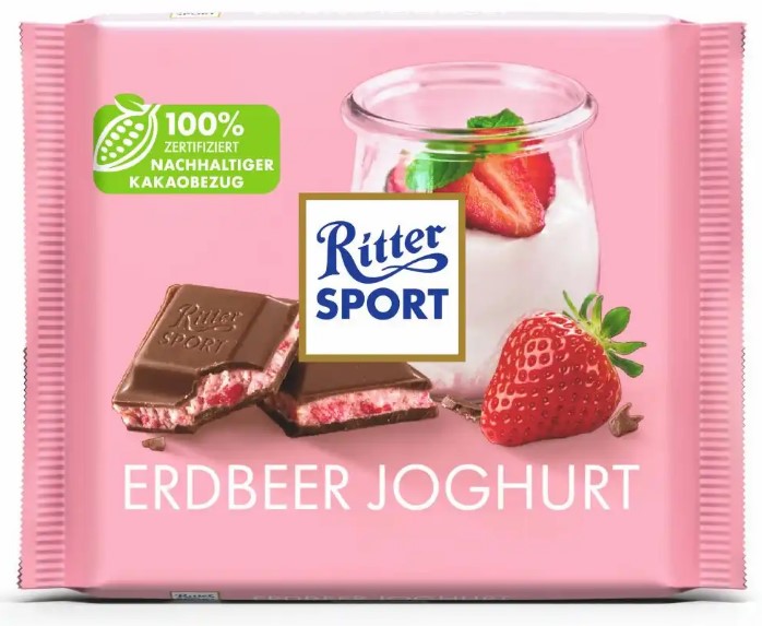 Риттер спорт Erdbeer Joghurt (Клубничный йогурт) 100 гр(12) Риттер спорт Erdbeer Joghurt (Клубничный йогурт) 100 гр(12)