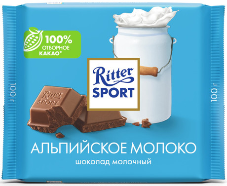 Риттер спорт Alpine milk (Альпийское молоко) 100 гр(12) Риттер спорт Alpine milk (Альпийское молоко) 100 гр(12)