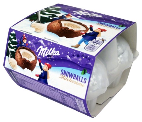 Шоколадные шарики Milka SnowBalls Milk Cream  112 гр.