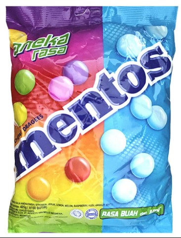 Жевательные конфеты Mentos Assorted ассорти вкусов, (2,7 г*150) ПАКЕТ