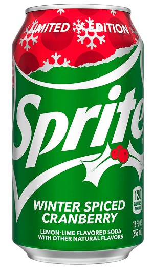 Газированный напиток Sprite Winter Spiced Cranberry, 355мл(12)