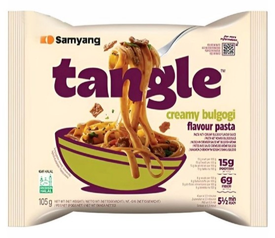 Паста TANGLE со сливочным соусом «Бульгоги», 105г, м/у, 1/20, Самянг, Корея