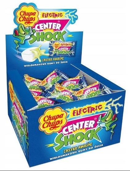 Chupa chups Center Shock (Жев.резинка Шок Электрик ) 4г (100)*18