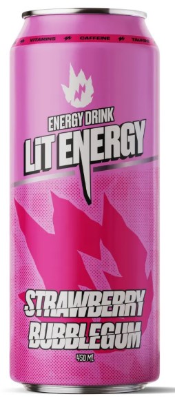 Энерг. напиток LiT ENERGY Strawberry Bubblegum (Клубничная жевачка) 450мл (12)