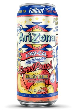 Газированный напиток «Arizona Fallout Sweet Peach low-calorie» 444мл (низкокалорийный)