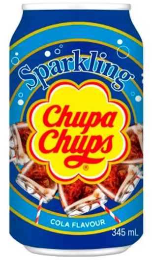 Газированный напиток Chupa Chups Cola со вкусом колы, 345мл(24)