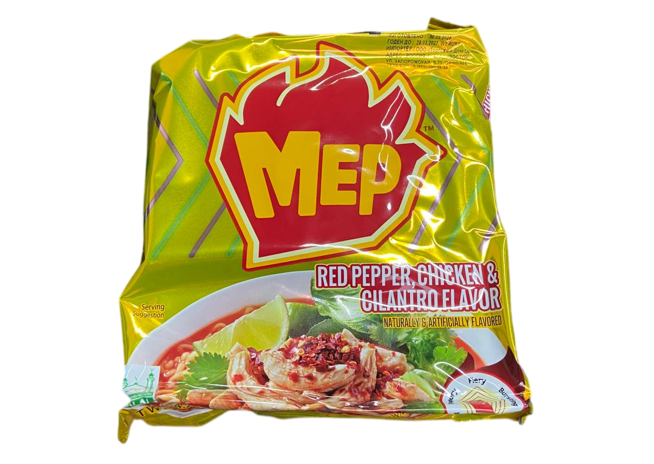Лапша "МЕР" со вкусом и ароматом чеснока и моллюска, 120 г, 1/32, Корея