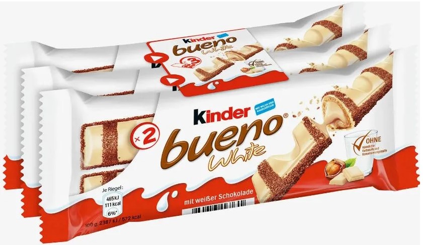 Вафли Kinder Bueno White 39g *3 (3шт в уп) Вафли Kinder Bueno White 39g *3 (3шт в уп)