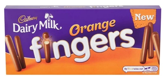 Cadbury Orange Fingers (Шок.палочки Кэдбери с Апельсином) 114г (20)